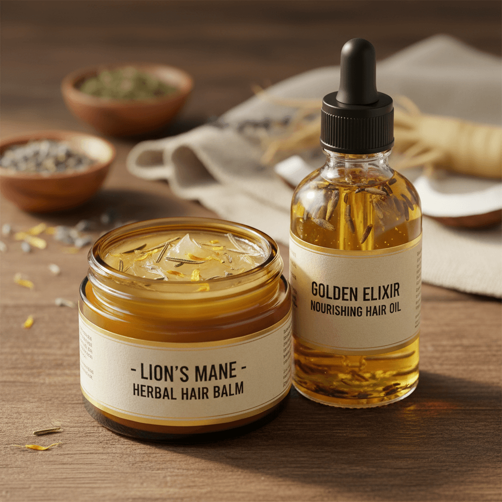 Island Roots hair products featuring natural herbs and butters