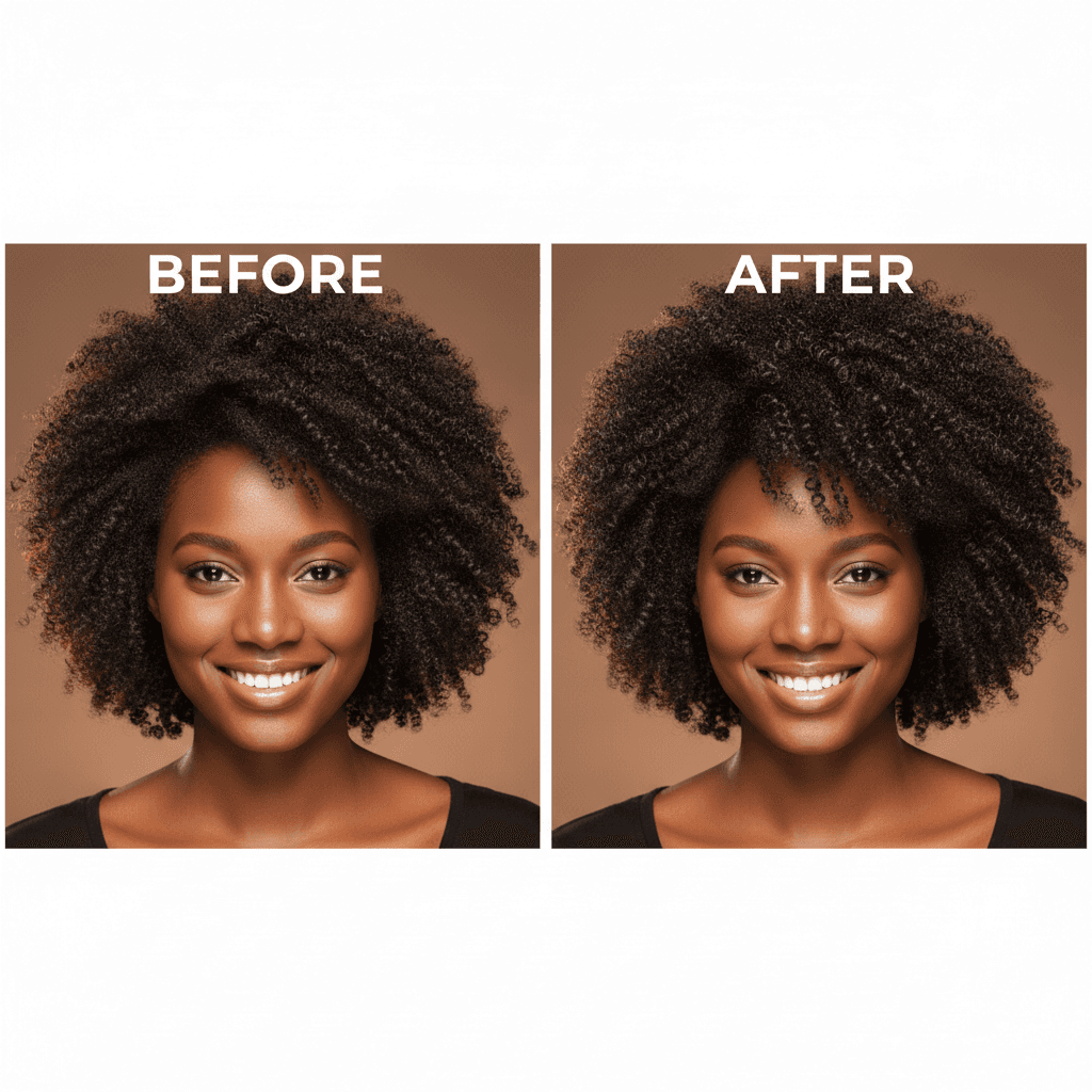 Hair growth and shine transformation