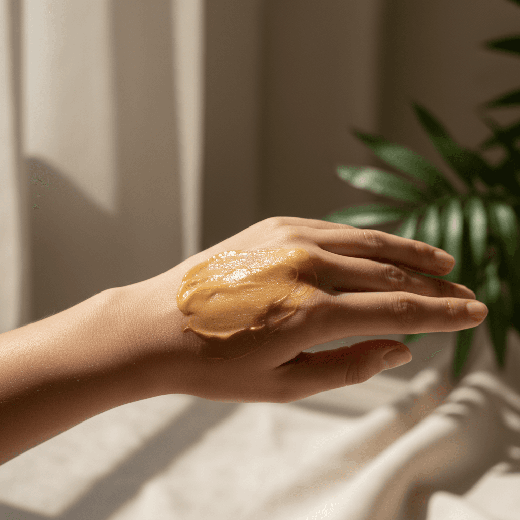 Close-up of Island Roots hair butter texture and consistency