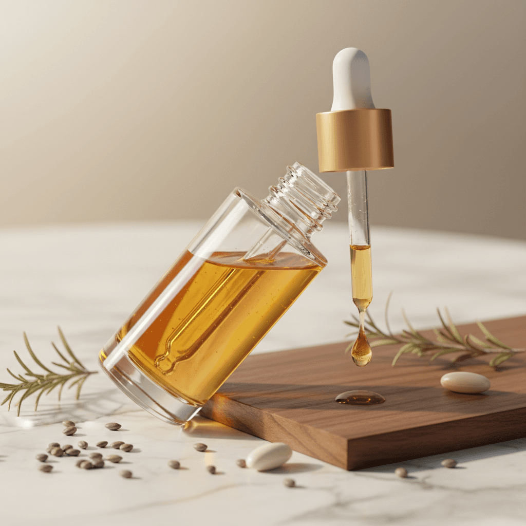 Island Roots hair grease jar with natural golden amber color